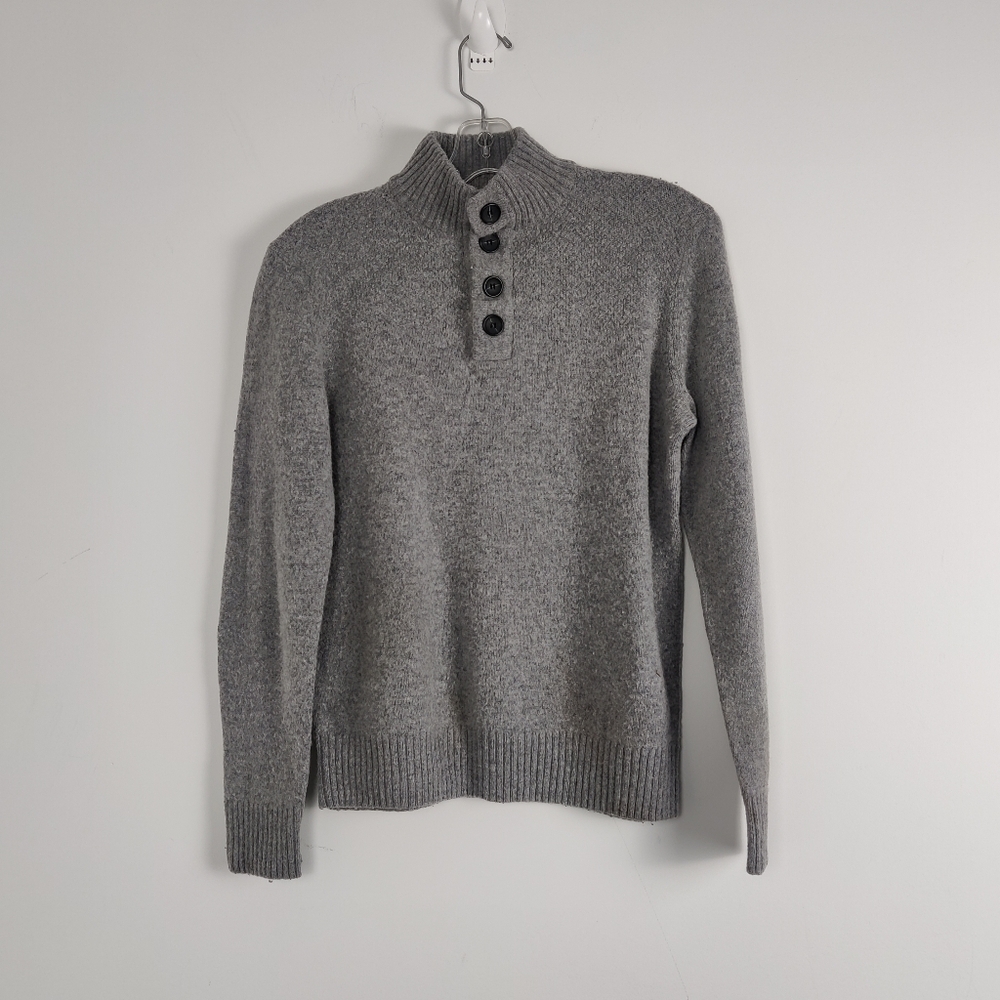 Tellura Company Men's High Neck Wool Pullover Sweater Size Medium Lambswool NEW